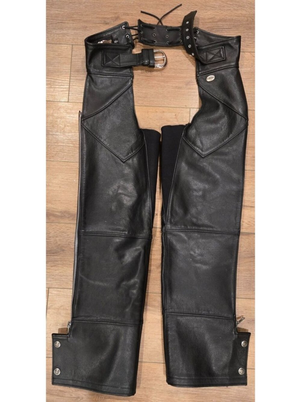 Vintage Harley-Davidson Women's Leather Riding Chaps W/S Made in USA